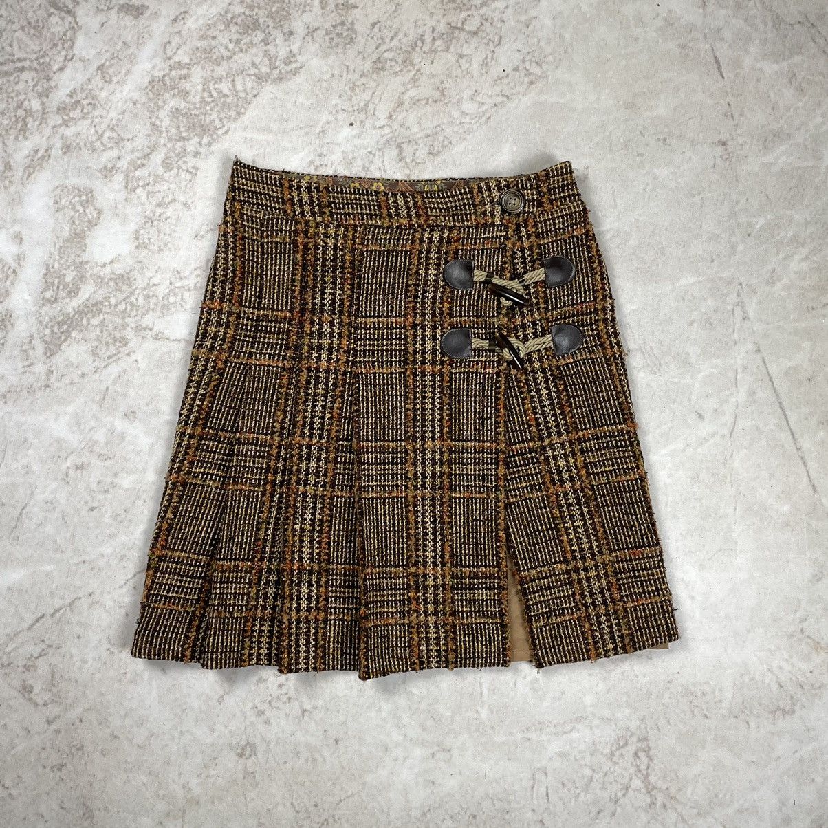 Dolce & Gabbana × Vintage Dolce&Gabbana Vintage Pleated Tweed Mini Skirt Archive Size 27" / US 4 / IT 40 - 2 Thumbnail