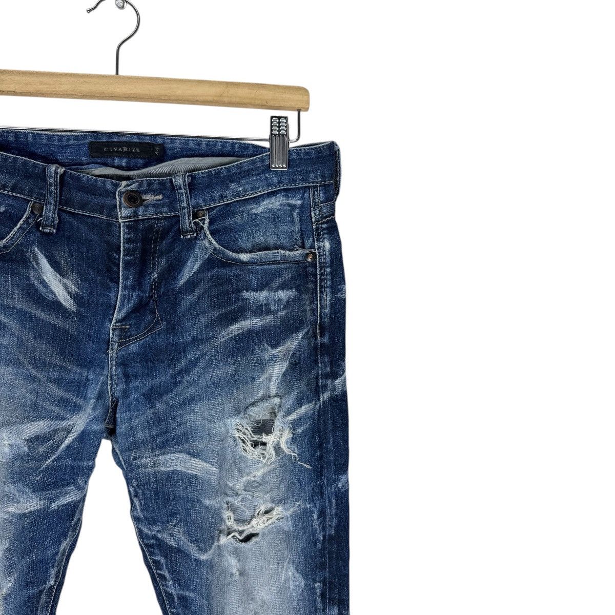 CIVARIZE ☀️CIVARIZE DISTRESSED SLIM FIT DENIM JEANS PANT Size US 30 / EU 46 - 5 Thumbnail
