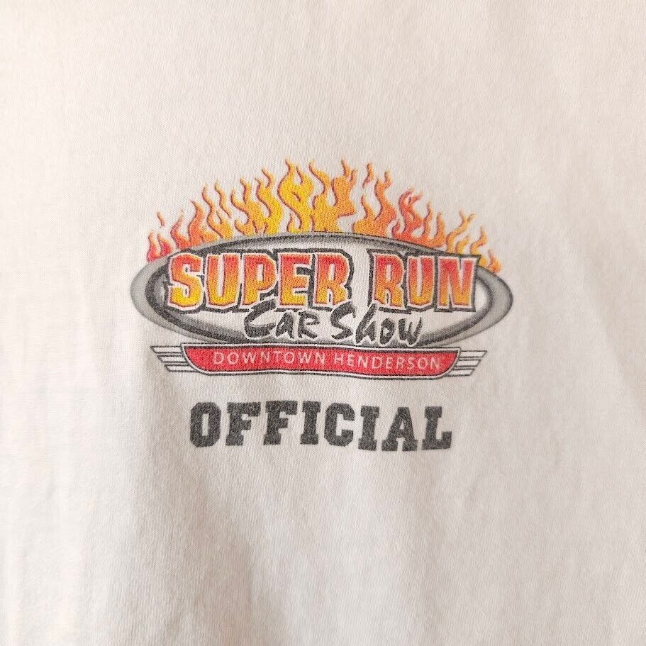 Hanes Super Run Car Show T Shirt Mens Size XL Cream 2013 Las Vegas Size US XL / EU 56 / 4 - 3 Thumbnail