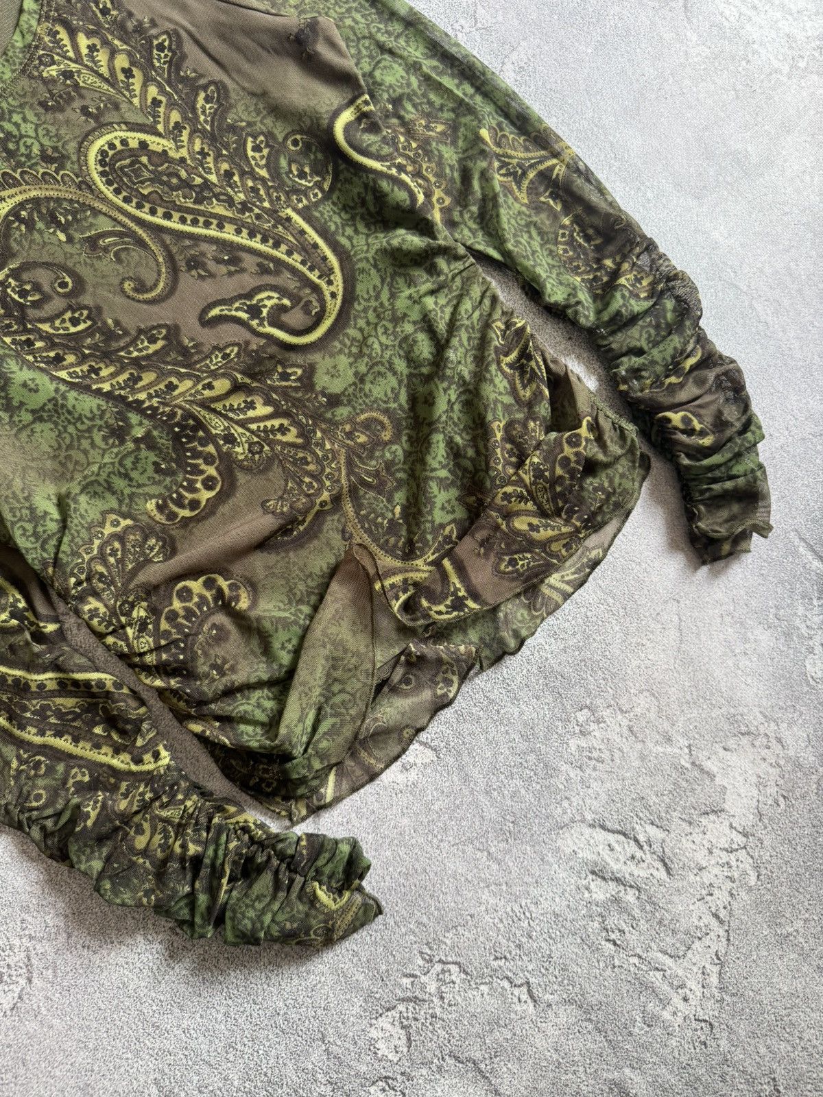 Japanese Brand Apanage all printed flowers mesh long sleeve style Gaultier Size M / US 6-8 / IT 42-44 - 3 Thumbnail