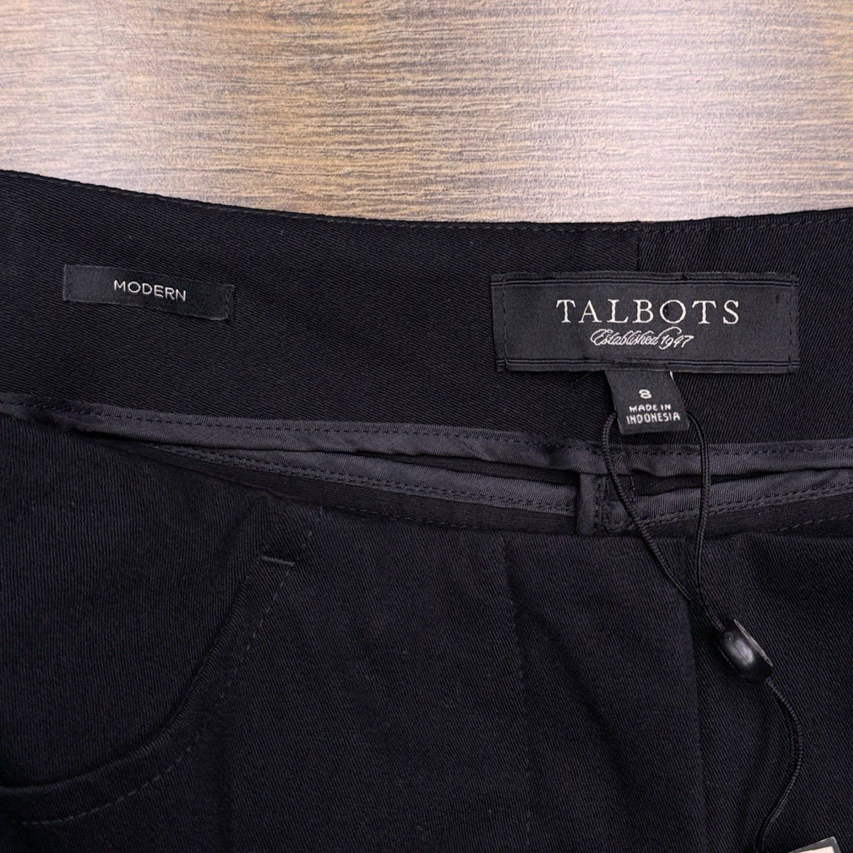 Talbots Talbots Black Stretch Twill Pants Womens 8 Mid Rise Slim Straight Flat Front Machine Washable City Preppy Dress Pants Women Size 30" / US 8 / IT 44 - 4 Thumbnail
