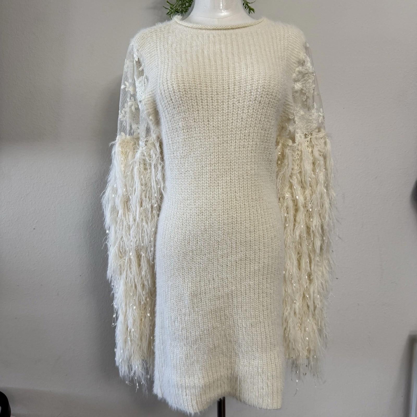 Designer Giffniseti Fairy Lace Sleeve Dress One Size Size ONE SIZE - 1 Thumbnail