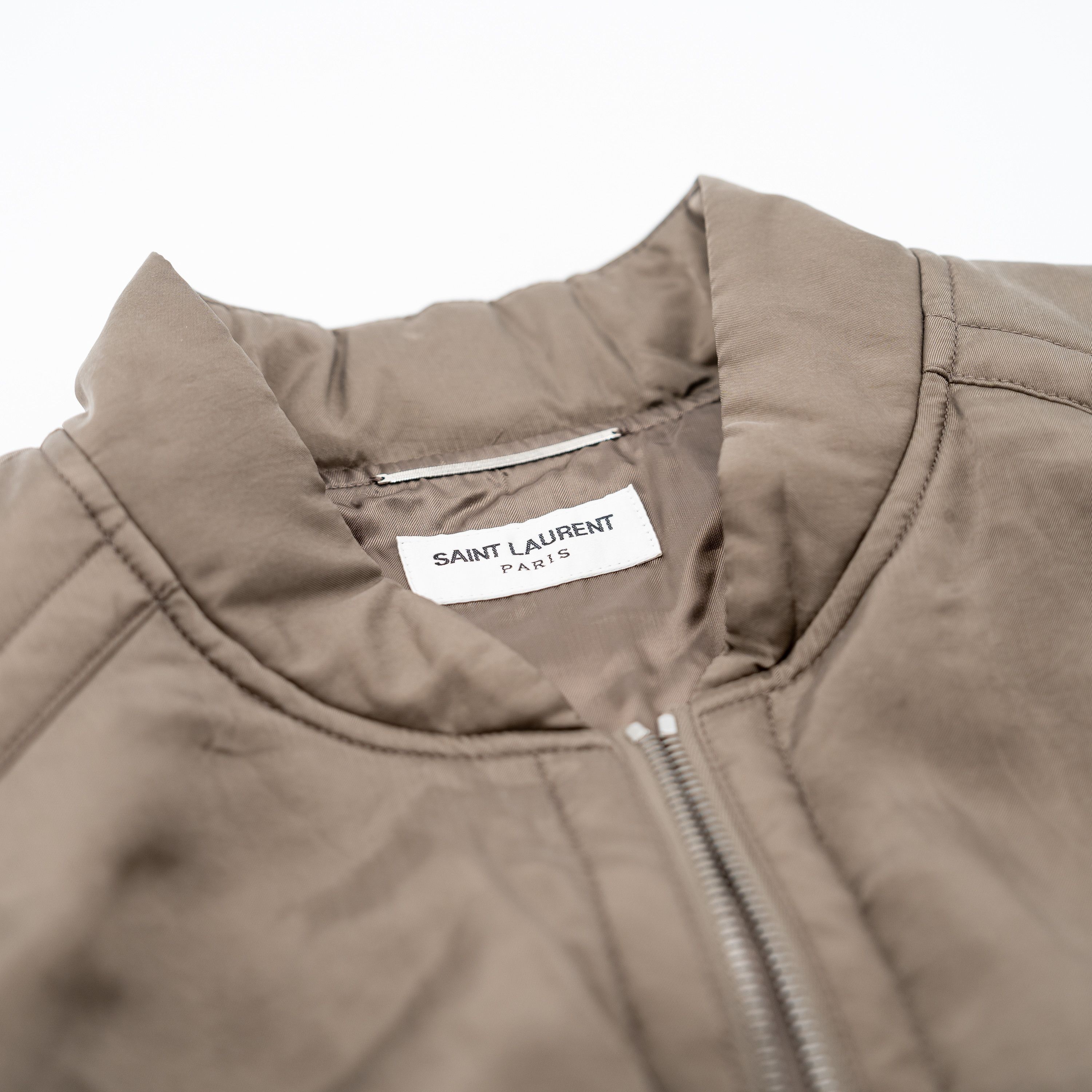 Yves Saint Laurent size L (50) - Saint Laurent Zp-Up Teddy Satin Bomber Jacket Size US L / EU 52-54 / 3 - 6 Thumbnail