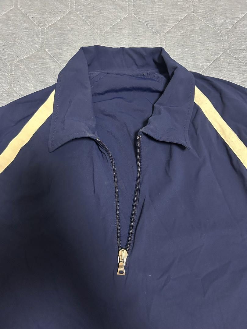 Prada Prada Sport Nylon Half-Zip Polo Shirt in Navy & White | Grailed