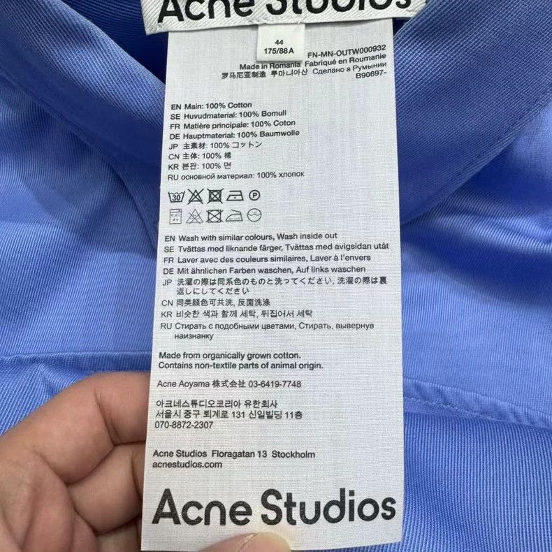 Acne Studios acne studios Cornflower long-sleeved shirt 2504-Nextarrow Size US S / EU 44-46 / 1 - 4 Thumbnail