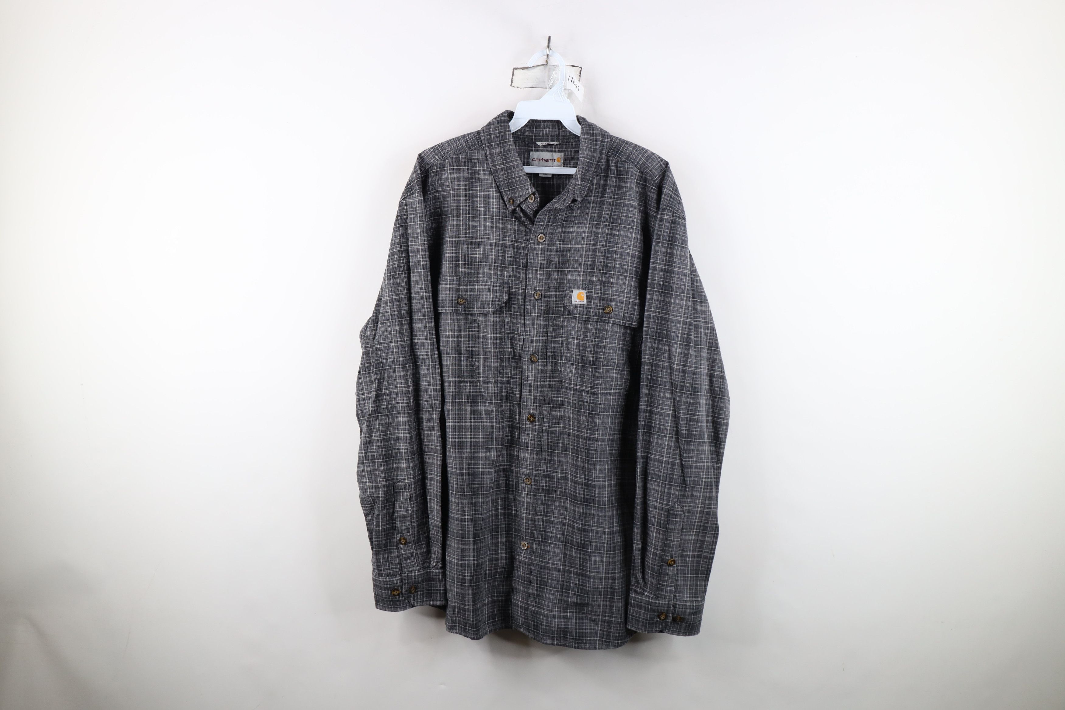 Carhartt Y2K Carhartt Fit Double Pocket Flannel Button Down Shirt Size US L / EU 52-54 / 3 - 1 Thumbnail