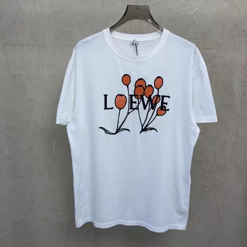 Loewe loewe White balloon flower embroidered logo short sleeve 25 Size US XS / EU 42 / 0 - 1 Thumbnail