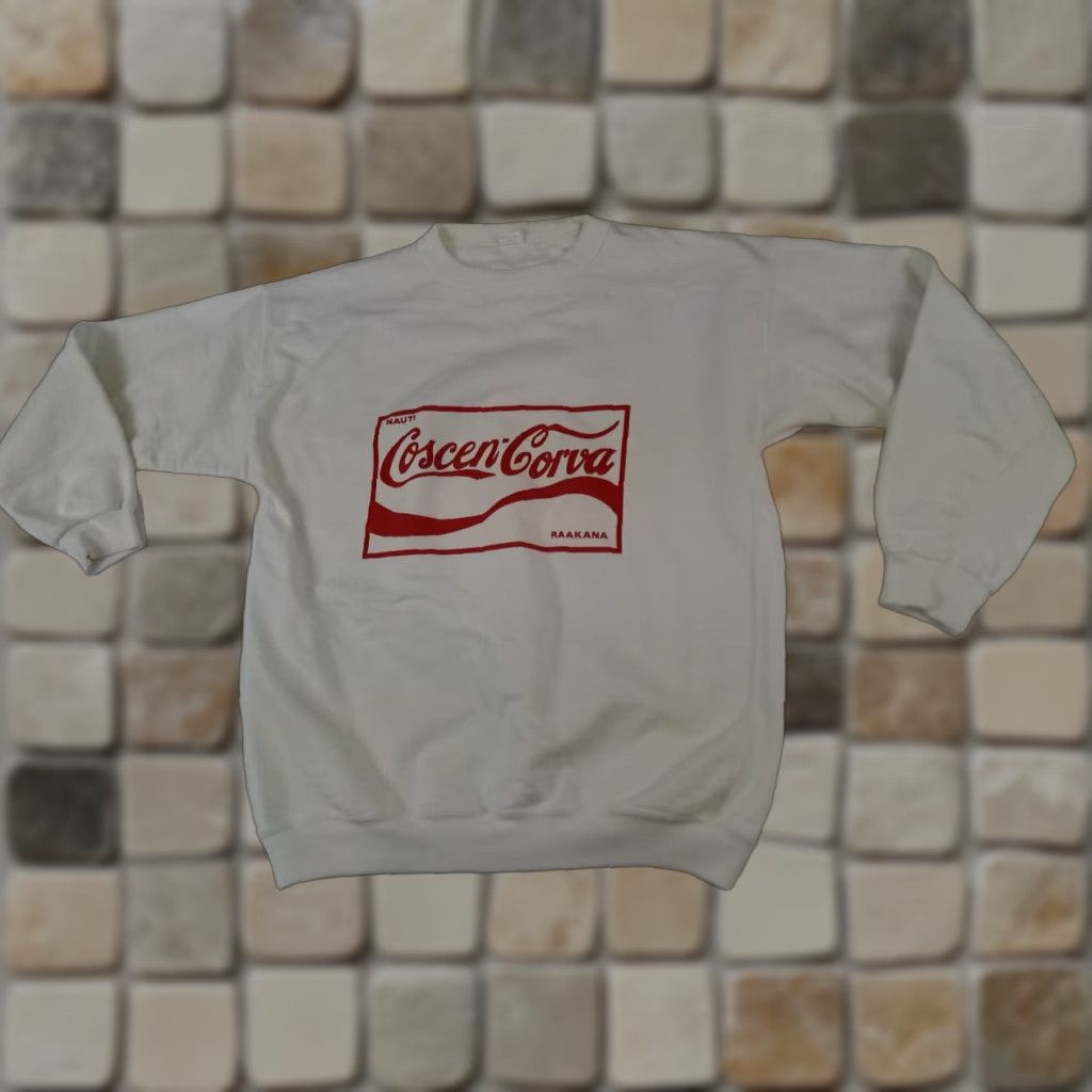 Vintage VINTAGE Nauti Coscen-Corva Sweatshirt Long Sleeve White L Unisex Adults Crew Neck Pullover Canvas 25in 24in Pit to Pit Hungary Size US L / EU 52-54 / 3 - 1 Thumbnail
