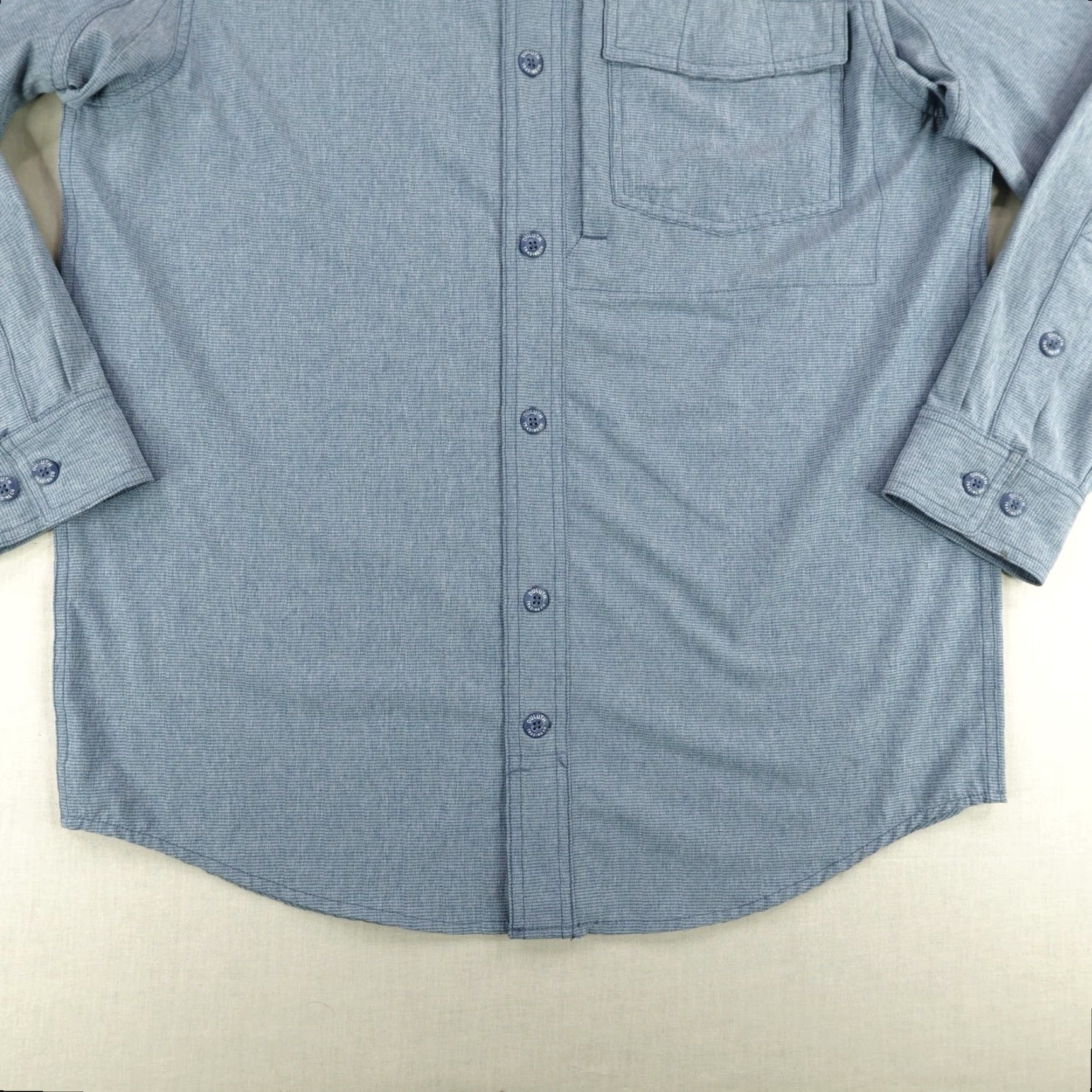 Duluth Trading Company Duluth Shirt Mens Medium Blue Button Up Performance Fishing Vented Nylon Flex Size US M / EU 48-50 / 2 - 3 Thumbnail