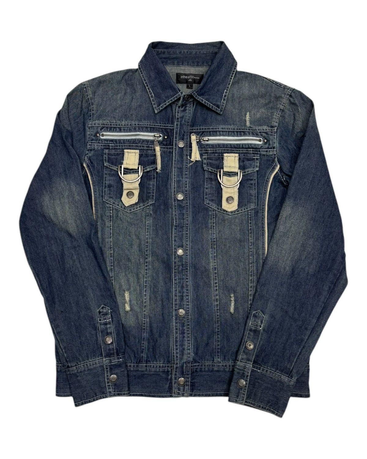 Hysteric Glamour 🔥IN THE ATTIC DISTRESSED DENIM JACKET Size US M / EU 48-50 / 2 - 2 Thumbnail