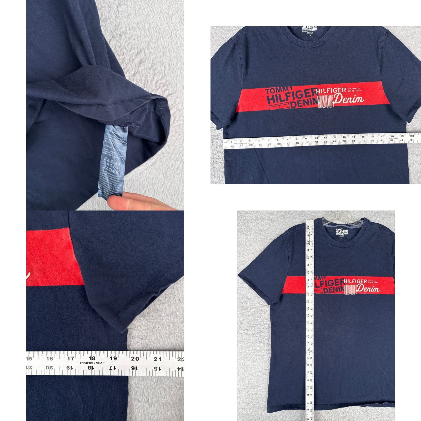 Tommy Hilfiger Tommy Hilfiger Shirt Men Medium Blue Crew Neck 100% Cotton Short Sleeve Size US M / EU 48-50 / 2 - 8 Thumbnail