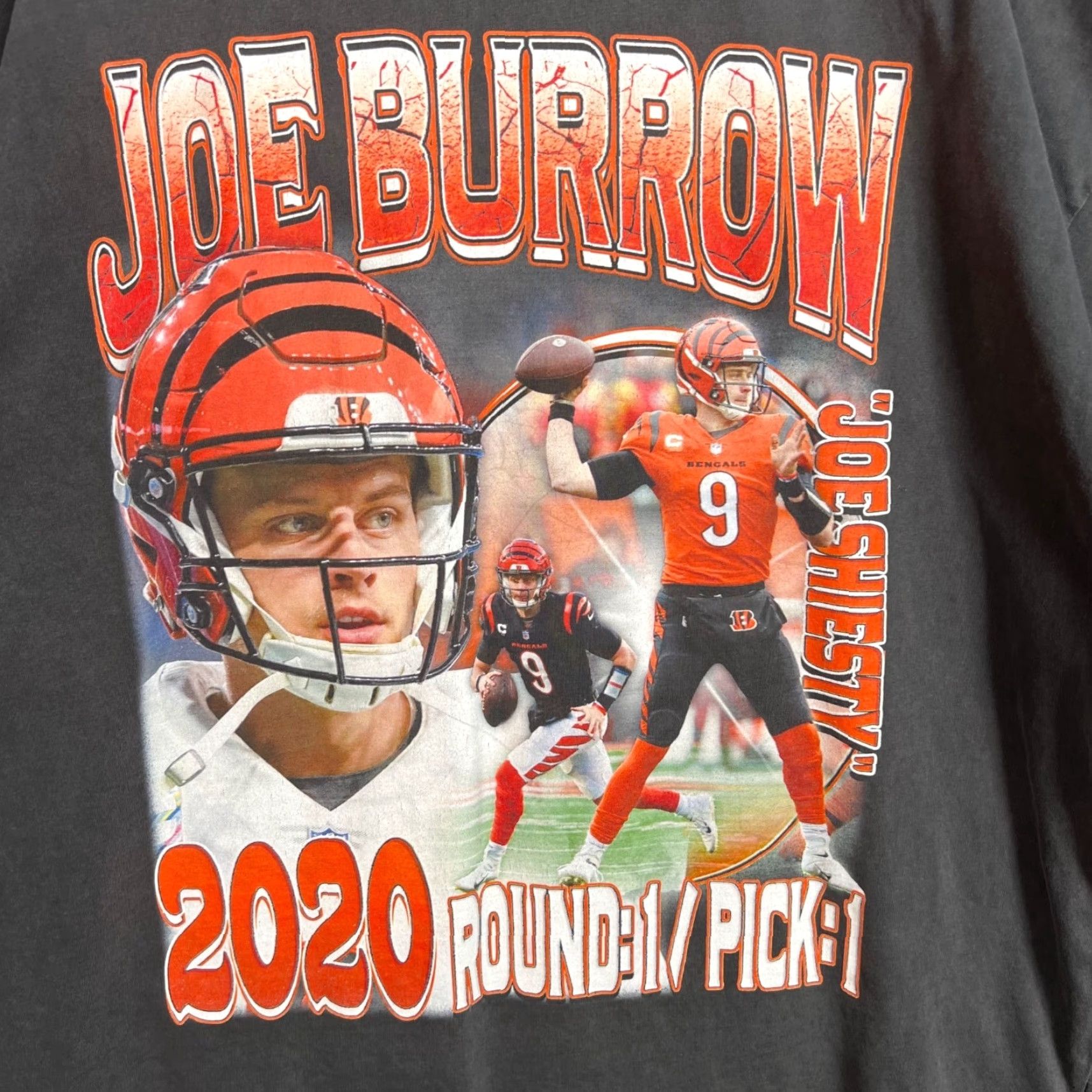 Vintage VINTAGE Joe Burrow Graphic T Shirt Mens XL Black 100% Cotton 2020 Round 1 Pick 1 Size US XL / EU 56 / 4 - 5 Thumbnail