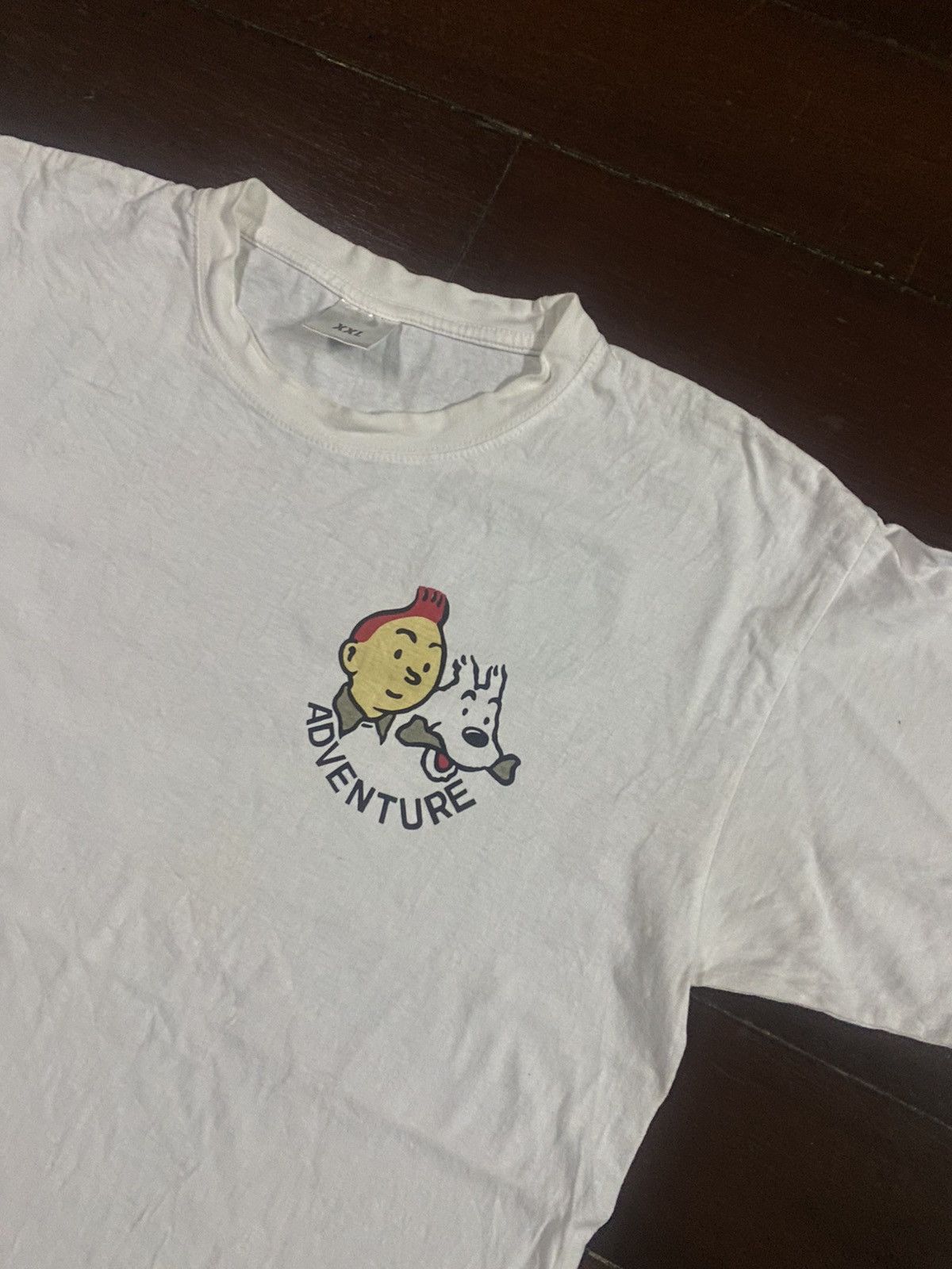 Anime × Cartoon Network × Vintage Rare vintage cartoon tintin in tibet over print tee Size US XXL / EU 58 / 5 - 8 Thumbnail