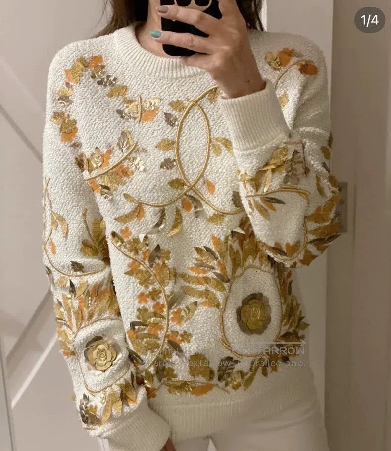 Chanel Chanel 18-year-old Greek series show golden leaf camelia s Size XXS / US 00 / IT 34 - 2 Thumbnail