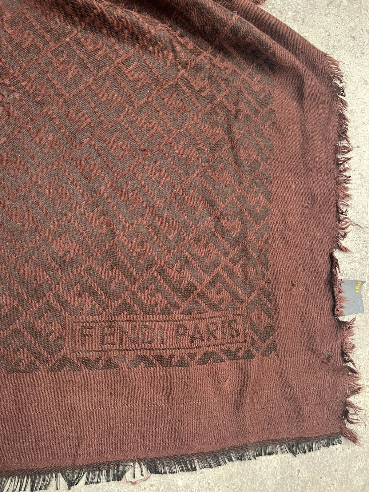 Fendi × Vintage Fendi Monogram Scarf / Muffler / Wool Size ONE SIZE - 3 Thumbnail