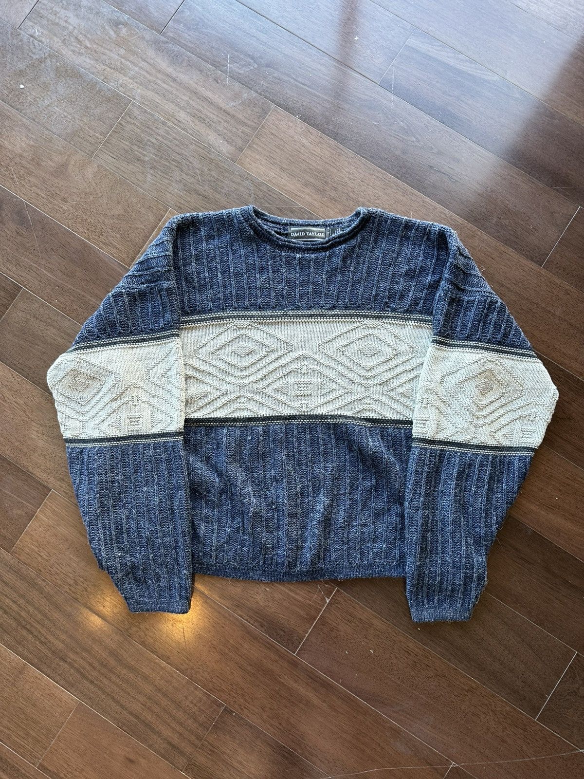 Other Blue and White Winter Sweater Size US L / EU 52-54 / 3 - 1 Thumbnail