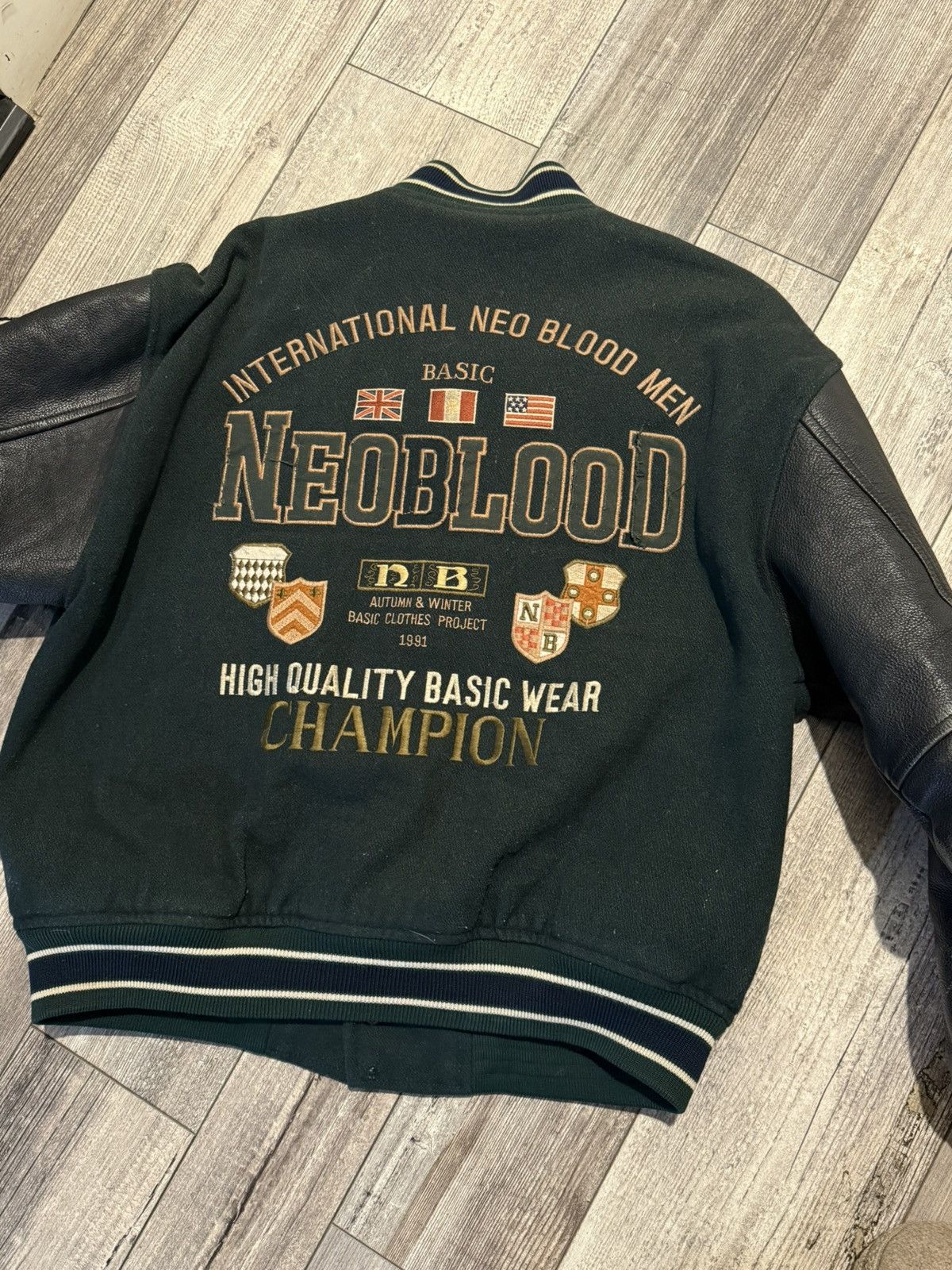 Japanese Brand Neo Blood Varsity Jacket (90s) Size US M / EU 48-50 / 2 - 3 Thumbnail