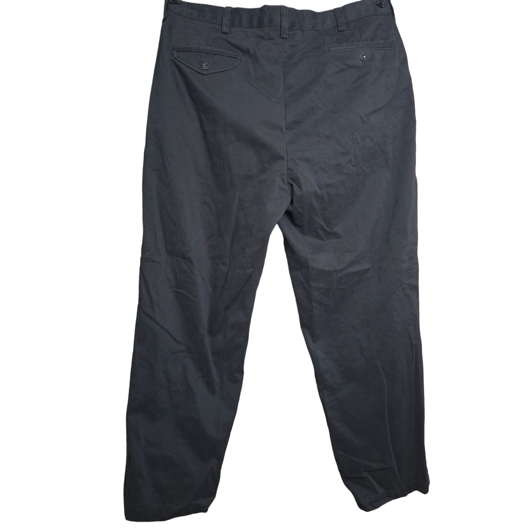 Polo Ralph Lauren Polo By Ralph Lauren Mens Black Cotton Pleated Chino Pants S Size 36R - 7 Thumbnail