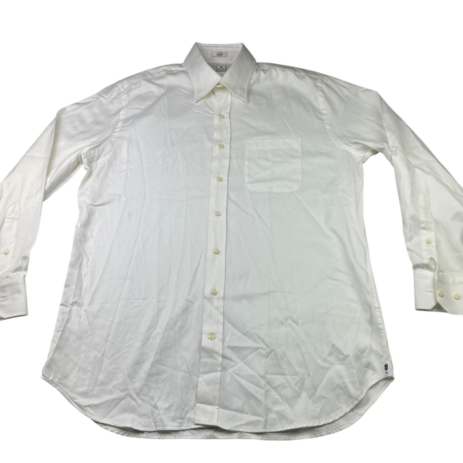 Peter Millar Peter Millar Men's 100% Cotton L/S Dress Shirt White • Large Size US L / EU 52-54 / 3 - 2 Thumbnail