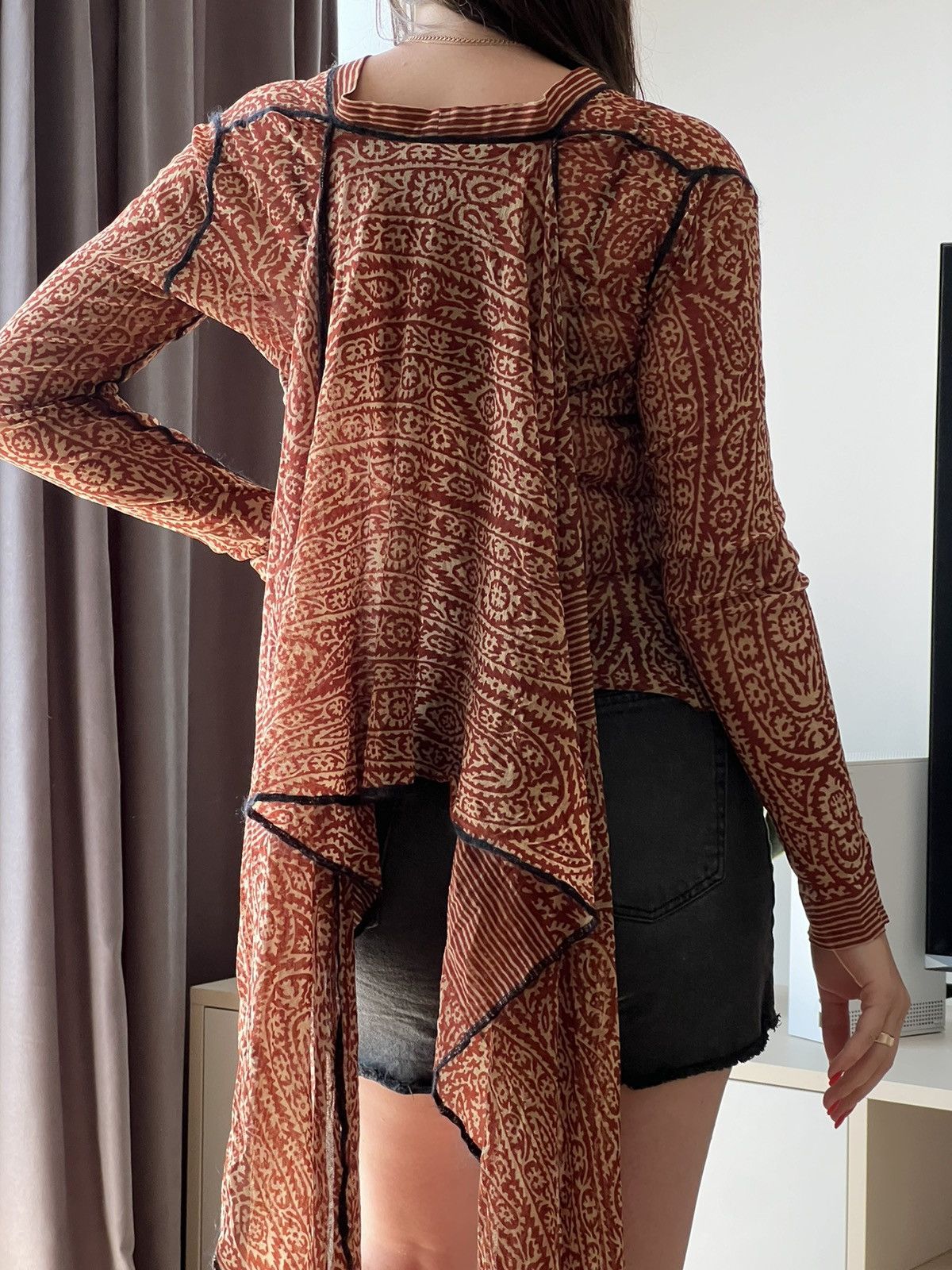 Jean Paul Gaultier Jean Paul Gaultier Vintage 2000 Mesh Cardigan Attached Scarf Size M / US 6-8 / IT 42-44 - 5 Thumbnail