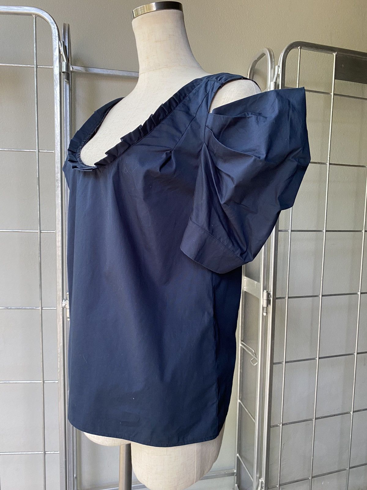 Miu Miu Miu miu navy blouse Size ONE SIZE - 3 Thumbnail
