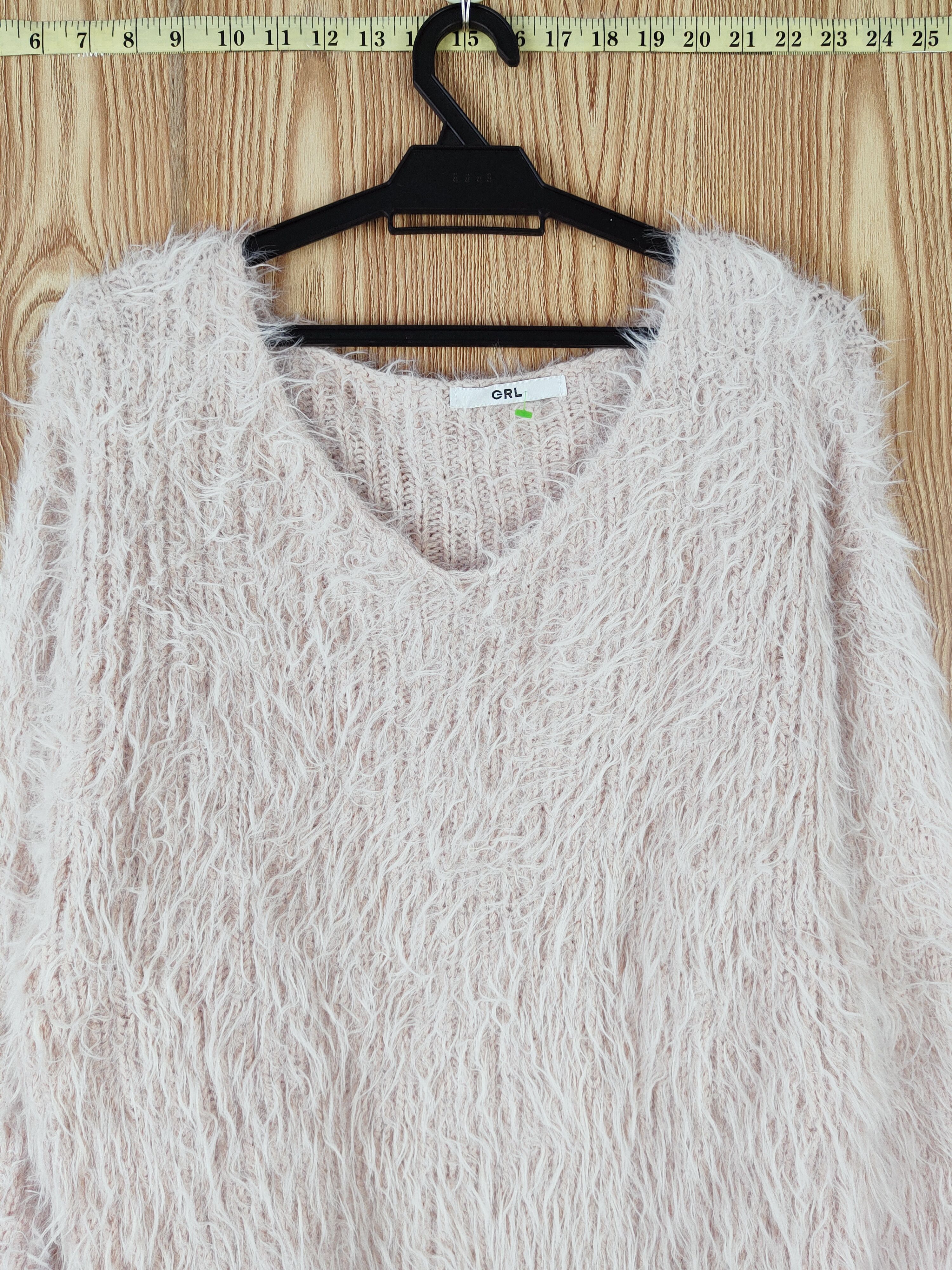 Japanese Brand × Vintage GRL Pink Fur Mohair Knitwear COOL DESIGN Size L / US 10 / IT 46 - 2 Thumbnail