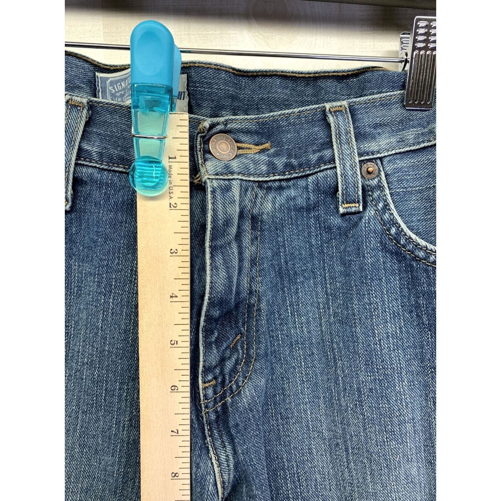 Levi's Levi’s Strauss Signature Jeans Men’s 30x30 Color Distressed Denim-4016 Plain/Blue 5-Pocket Design Straight Regular XS? Size US 30 / EU 46 - 3 Thumbnail