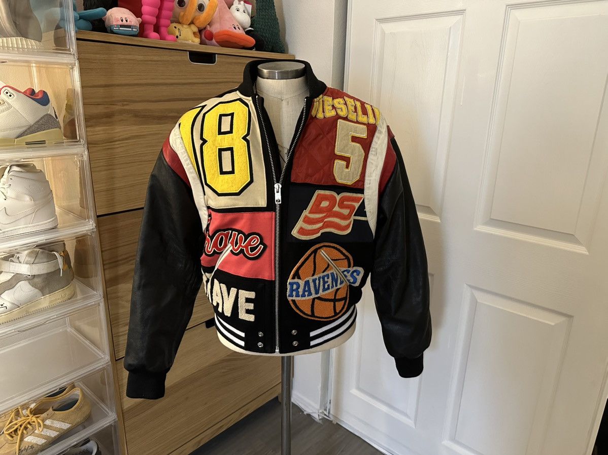 Diesel Basketball Wool Leather Letterman Varsity Jacket