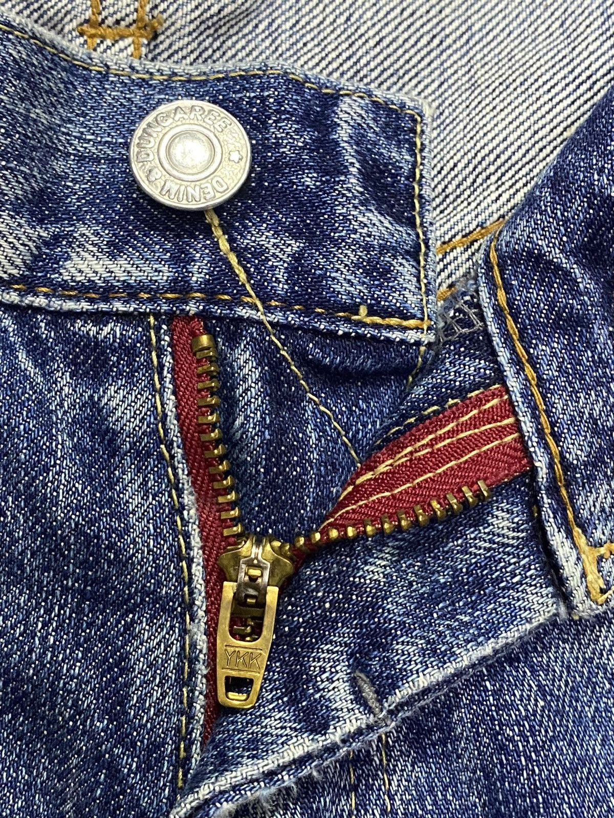 Vintage Vtg Japanese Denim Dungaree Selvedge Faded Wash Loose Jeans Size US 31 - 11 Thumbnail