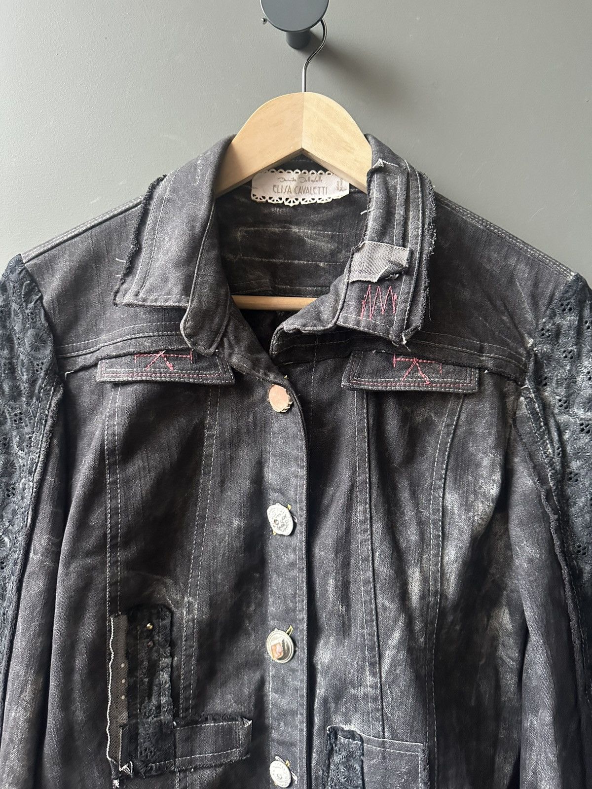 Elisa Cavaletti Elisa Cavaletti Bleached Avant Garde Jacket Y2K Size M / US 6-8 / IT 42-44 - 2 Thumbnail