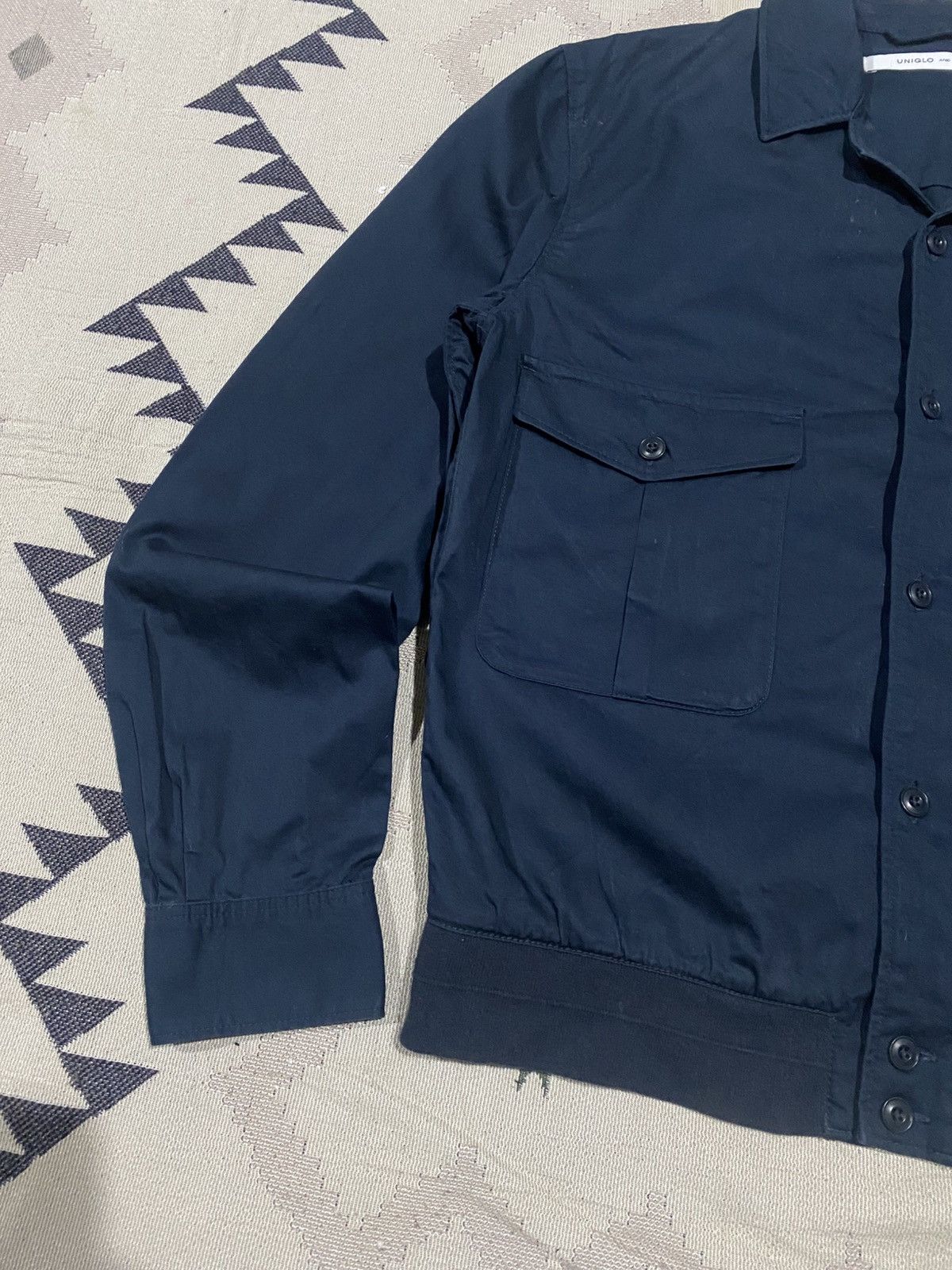 Lemaire × Uniqlo 2000s UNIQLO CHRISTOPHER LEMAIRE COTTON NAVY LIGHT JACKET Size US S / EU 44-46 / 1 - 3 Thumbnail