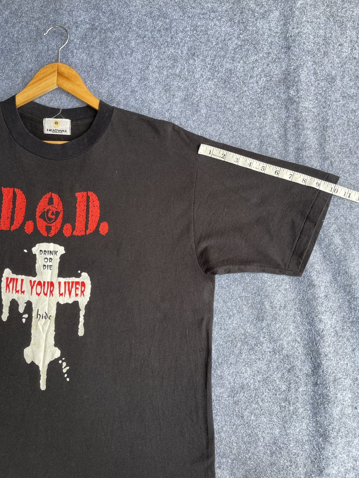 Band Tees Rare🔥Vtg 90s DOD Drink Or Die Japan Band T Shirt Size US XL / EU 56 / 4 - 12 Thumbnail