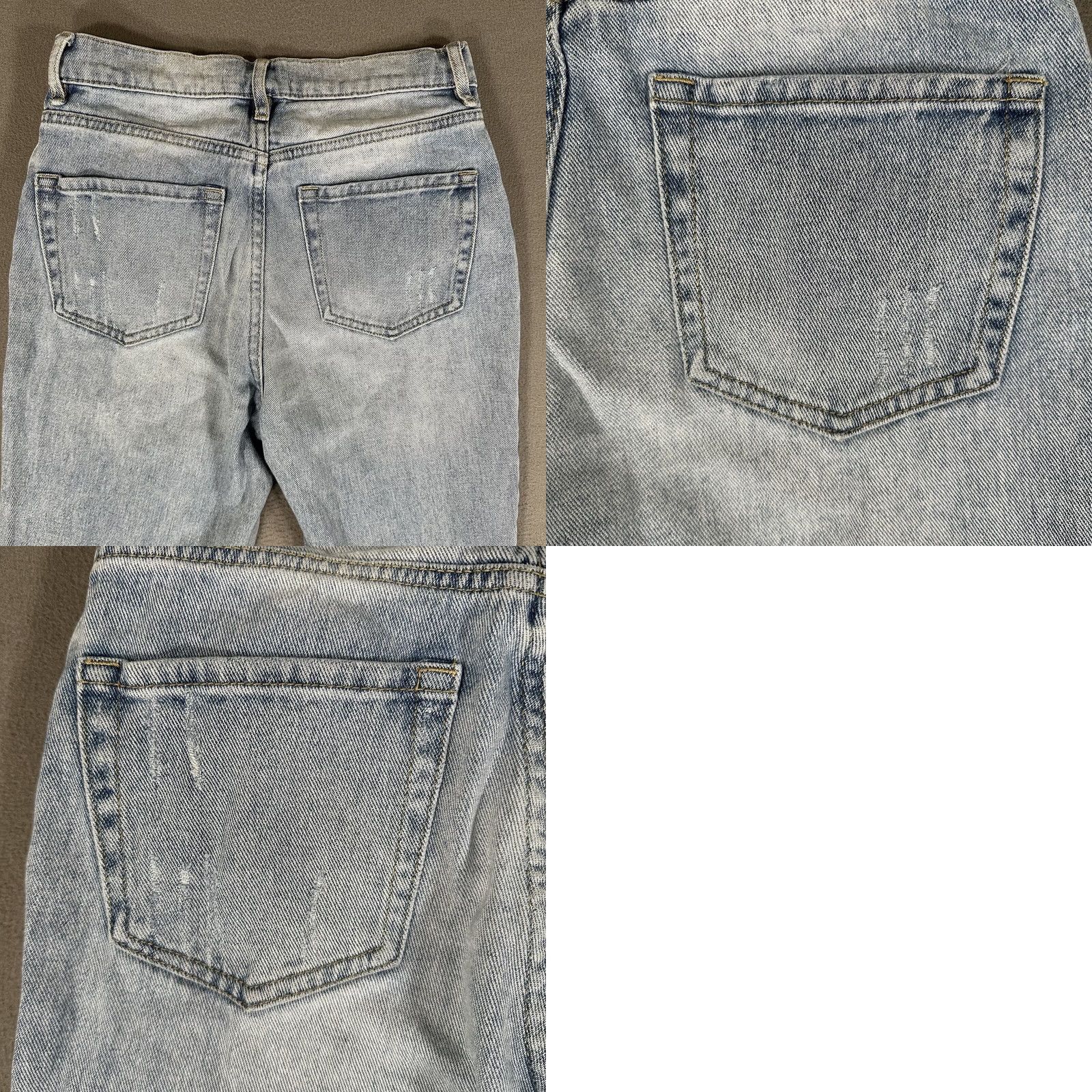 Pacsun PacSun Jeans Women 26 Blue High Rise Straight Distressed Raw Hem Button Up Denim Size 26" / US 2 / IT 38 - 11 Thumbnail