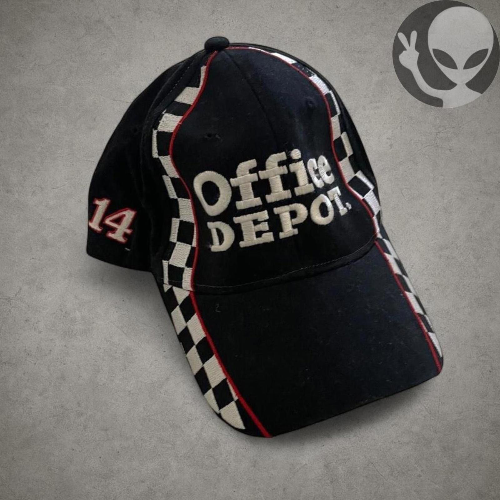Other Office Depot Baseball Cap adjustable black checkered racing Size ONE SIZE - 1 Thumbnail