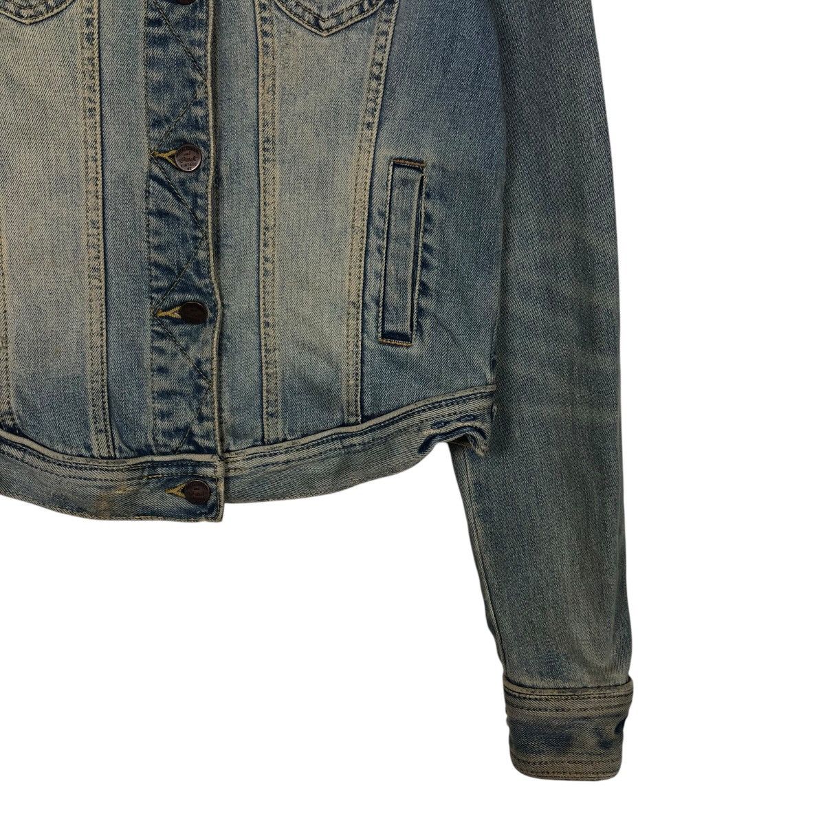 Abercrombie & Fitch 📌Cropped Denim Biker Jacket Abrecrombie Issey Miyake Size M / US 6-8 / IT 42-44 - 6 Thumbnail