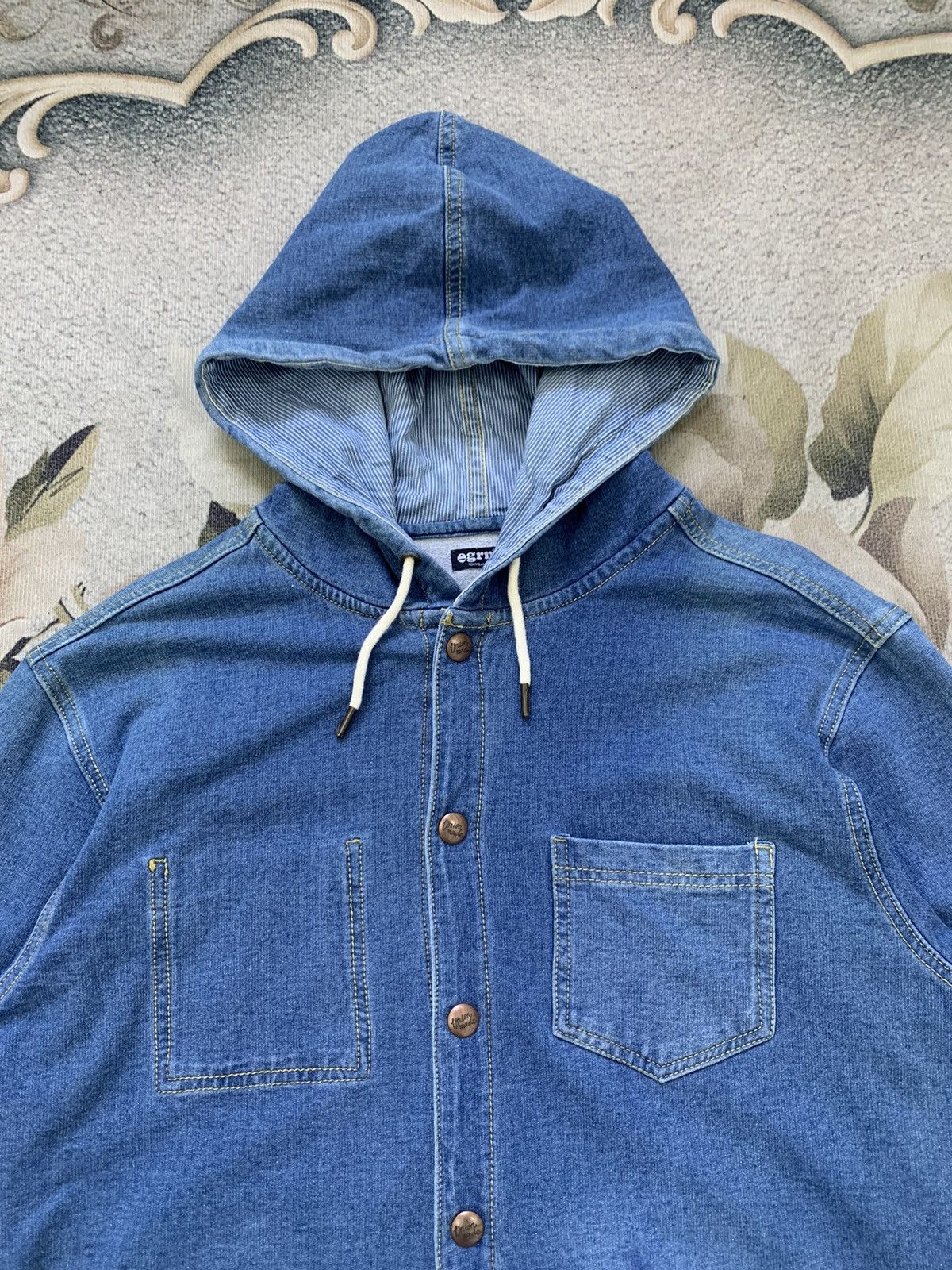 GRN Grn Tokyo Japan Jacket Hooded Union Made Buttons Size US L / EU 52-54 / 3 - 5 Thumbnail