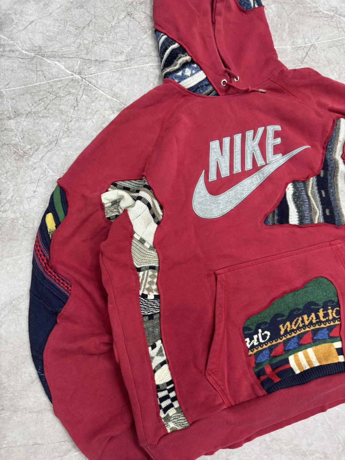 REWORKED NIKE 1 of 1 Coogi sweater custom hoodie sweatshirt