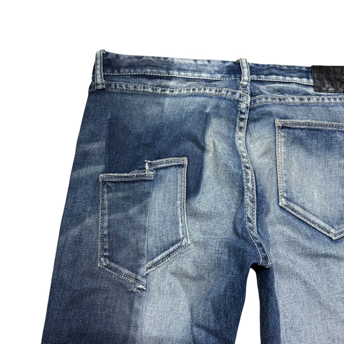 GOSTAR DE FUGA Gostar De Fuga Reconstruct Denim Skinny Jeans Size US 33 - 12 Thumbnail