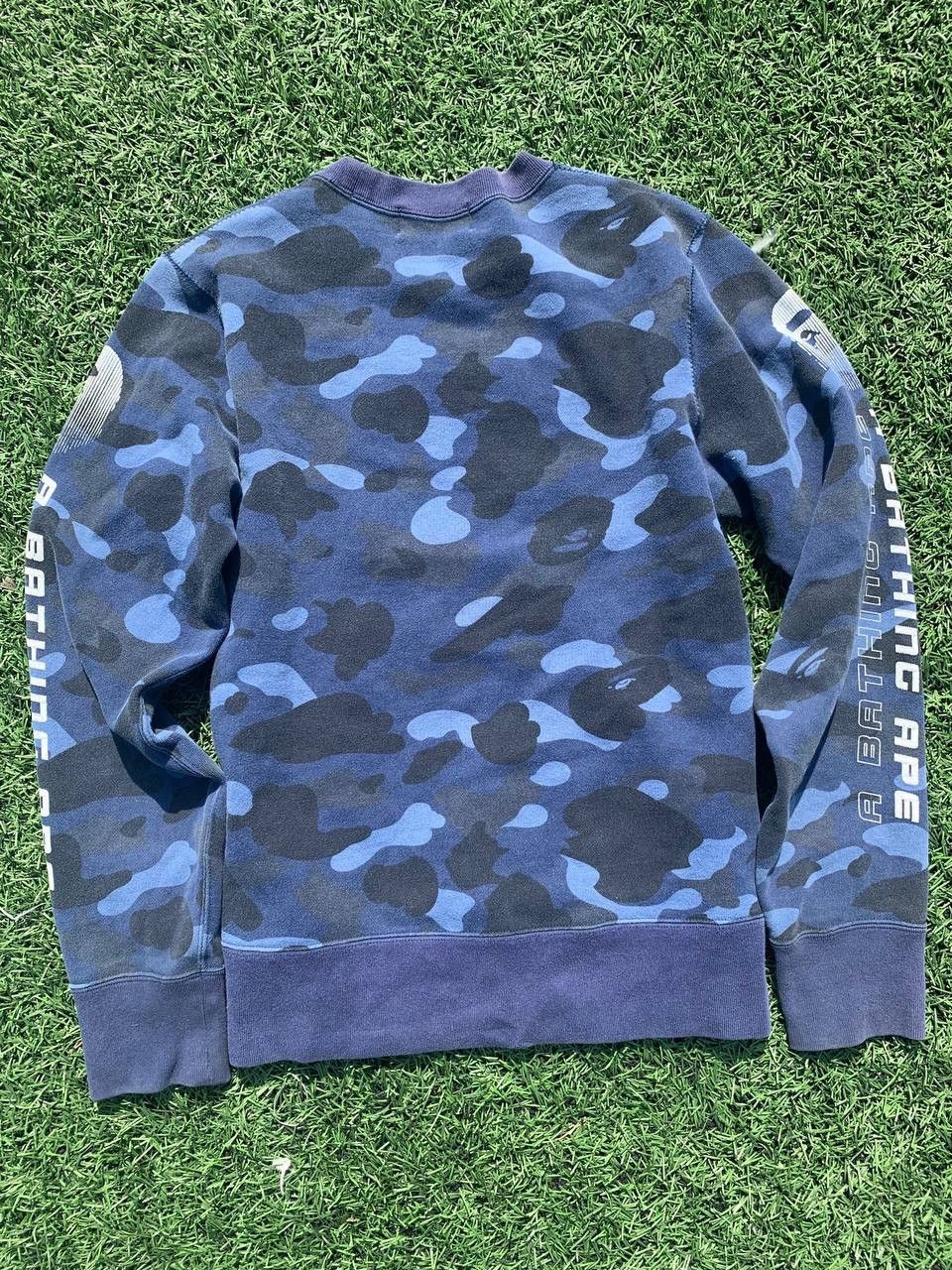 Bape Bape Blue Camo Spell Out Logo Sweatshirt Size US S / EU 44-46 / 1 - 2 Thumbnail