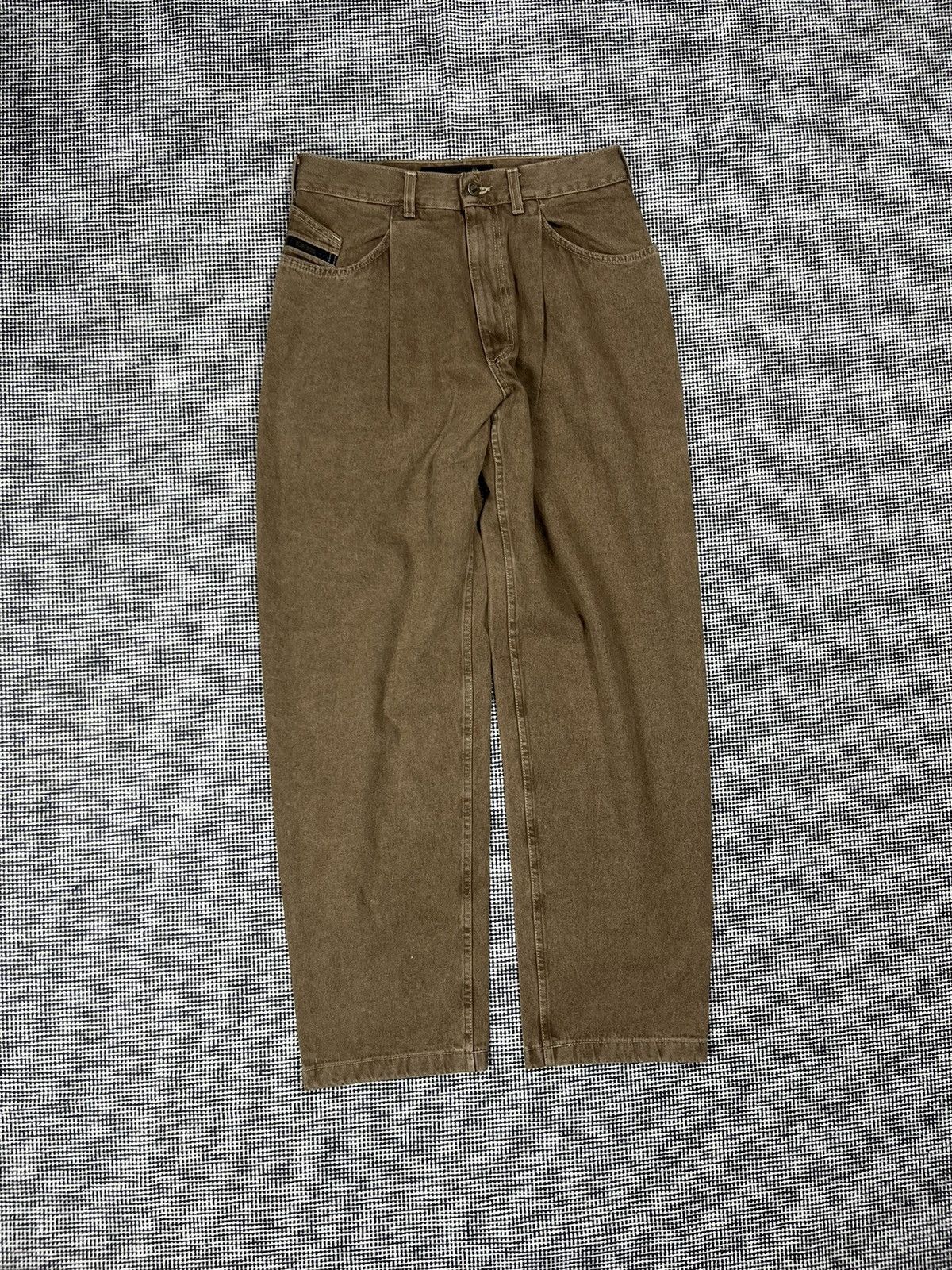 Vintage 80s vintage baggy light brown jeans west Germany skate Size US 32 / EU 48 - 1 Thumbnail