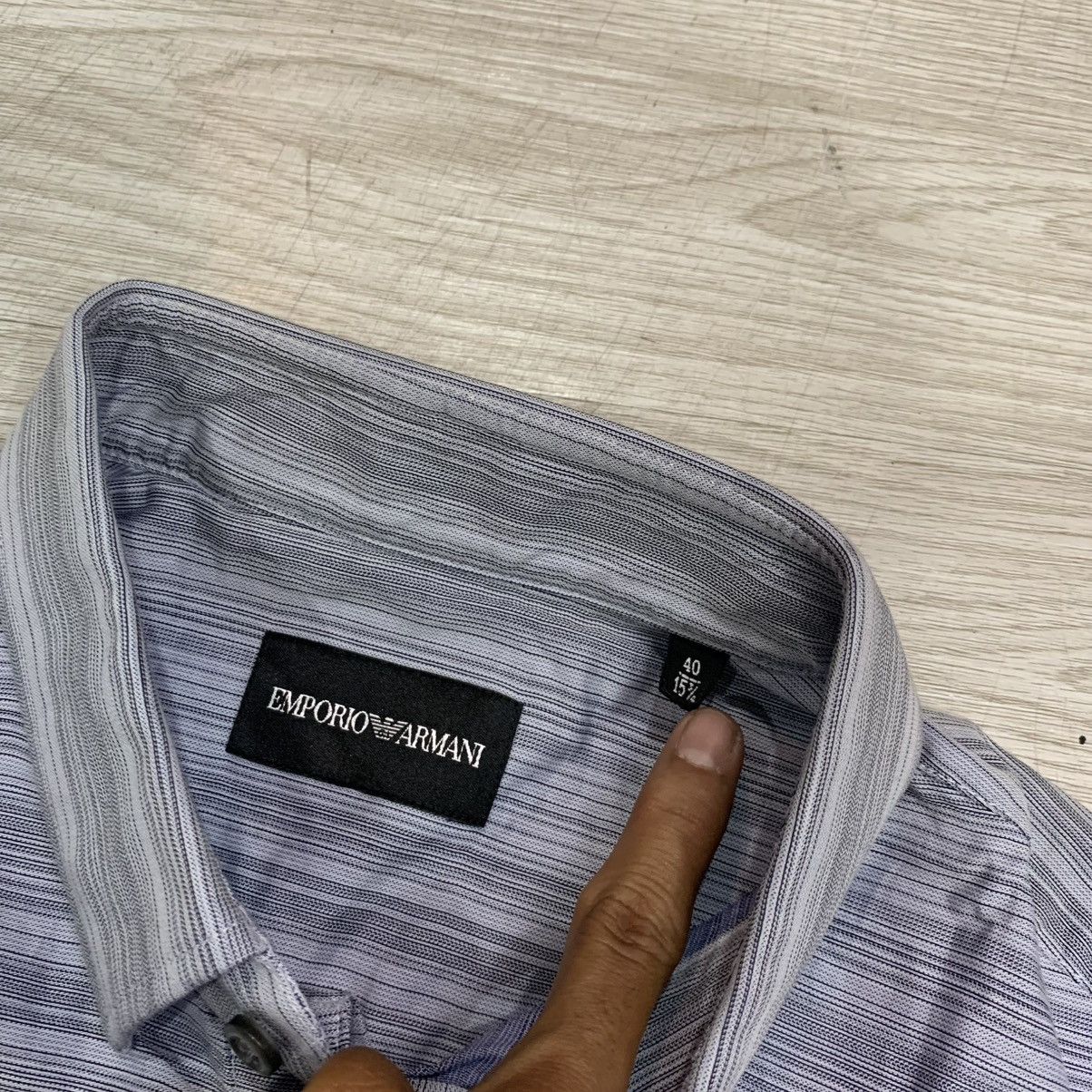 Emporio Armani Emporio Armani stripe shortsleeve button shirt Size US M / EU 48-50 / 2 - 5 Thumbnail
