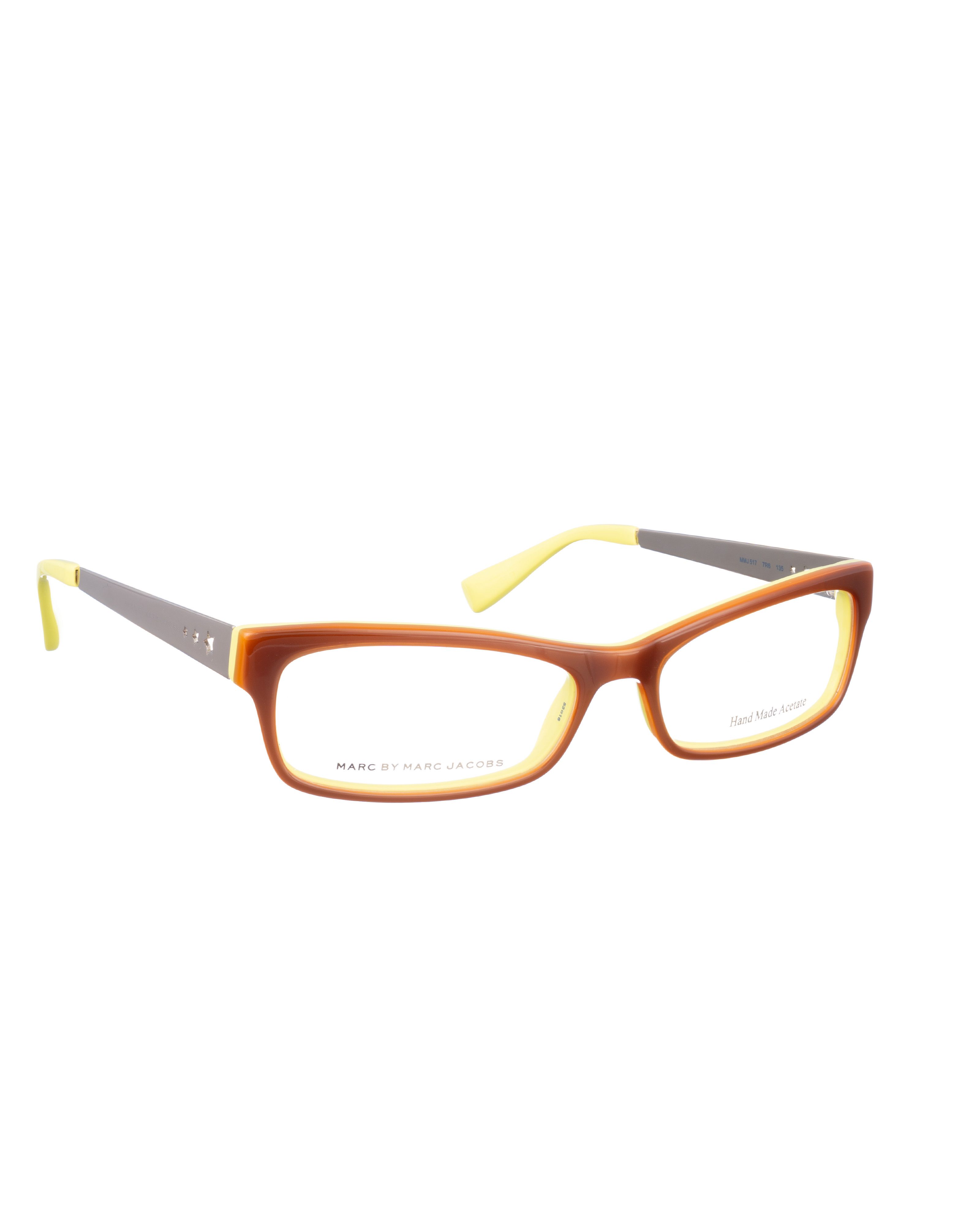 Marc by Marc Jacobs Marc by Marc Jacobs 00s Brown and Toxic Yellow Glasses Size ONE SIZE - 2 Thumbnail