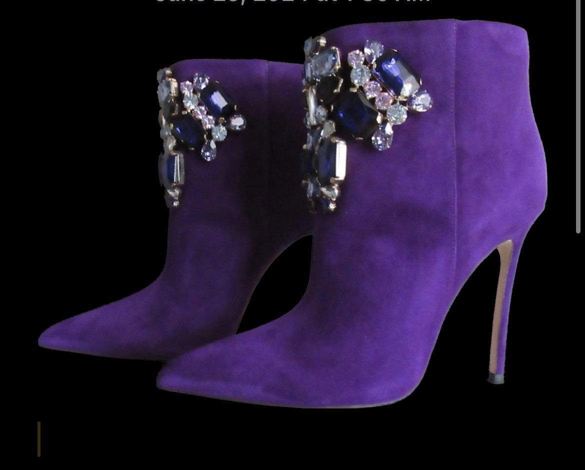 Dsquared2 Dsquared2 purple suede and crystal Size US 6 / IT 36 - 2 Thumbnail