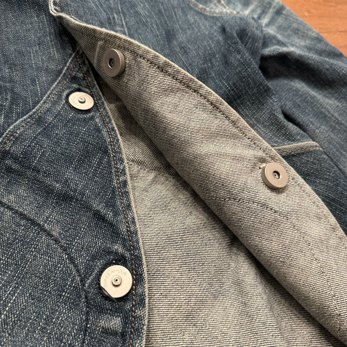 threeASFOUR Vintage Three As Four Denim Jacket Size XS / US 0-2 / IT 36-38 - 11 Thumbnail
