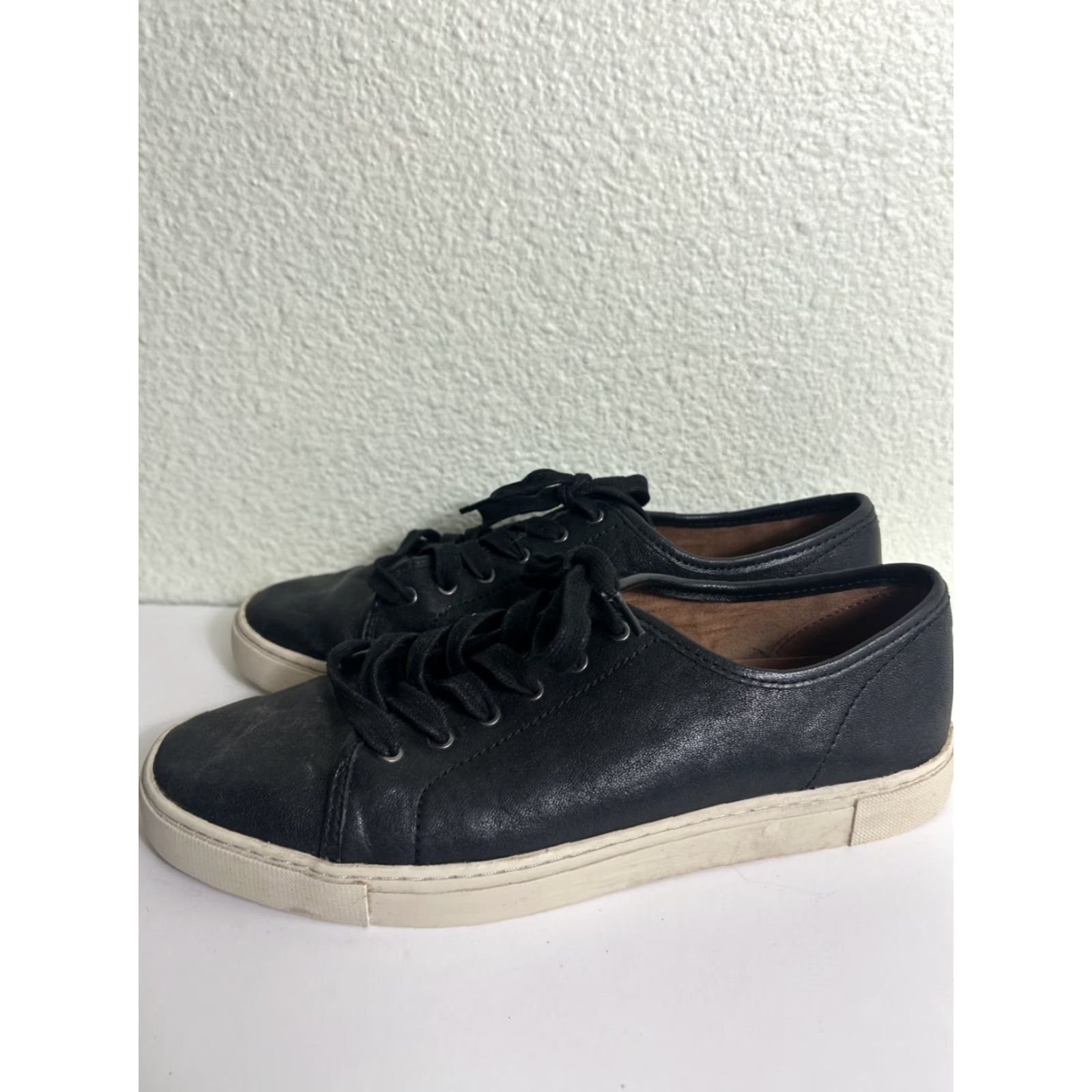 Frye Frye Mindy Low Top Sneakers Women's Black Leather Lace Up Walking Size XL / US 12-14 / IT 48-50 - 7 Thumbnail