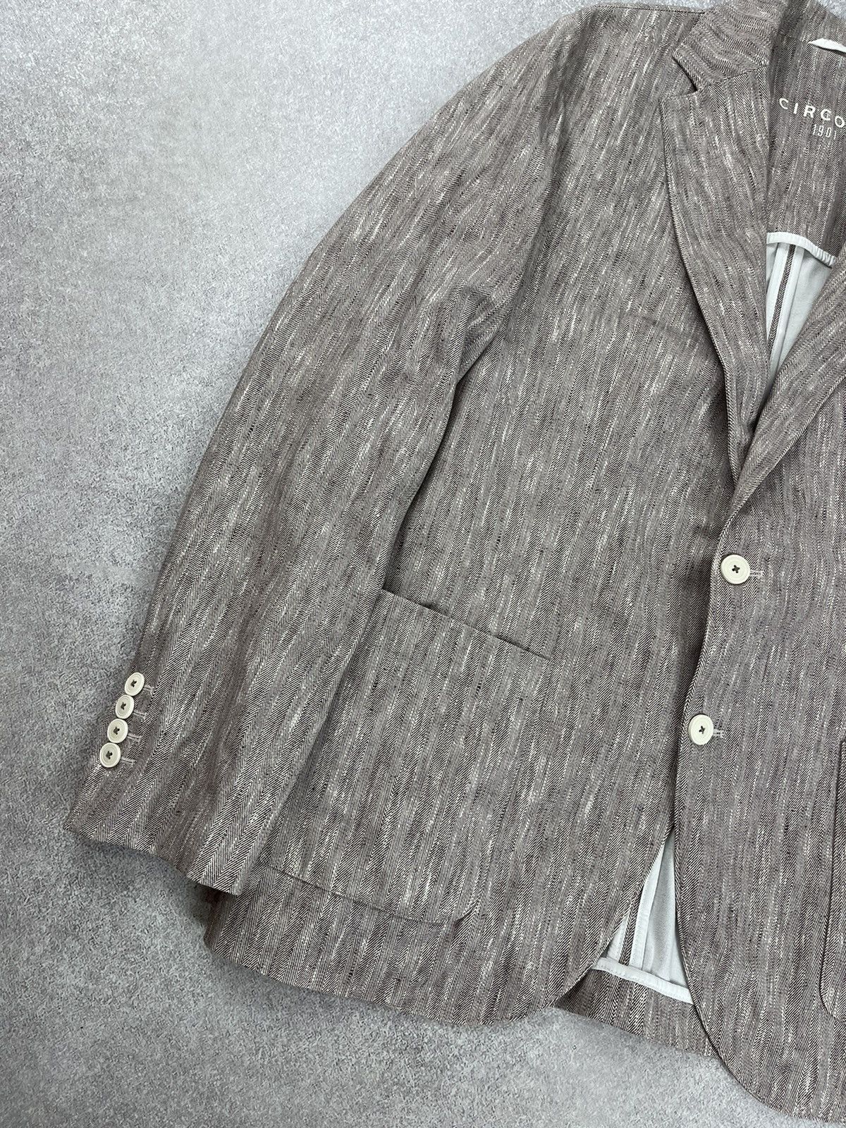 Circolo 1901 Circolo 1901 Slim Fit Herringbone Blazer Jacket Size 54 Size US L / EU 52-54 / 3 - 3 Thumbnail