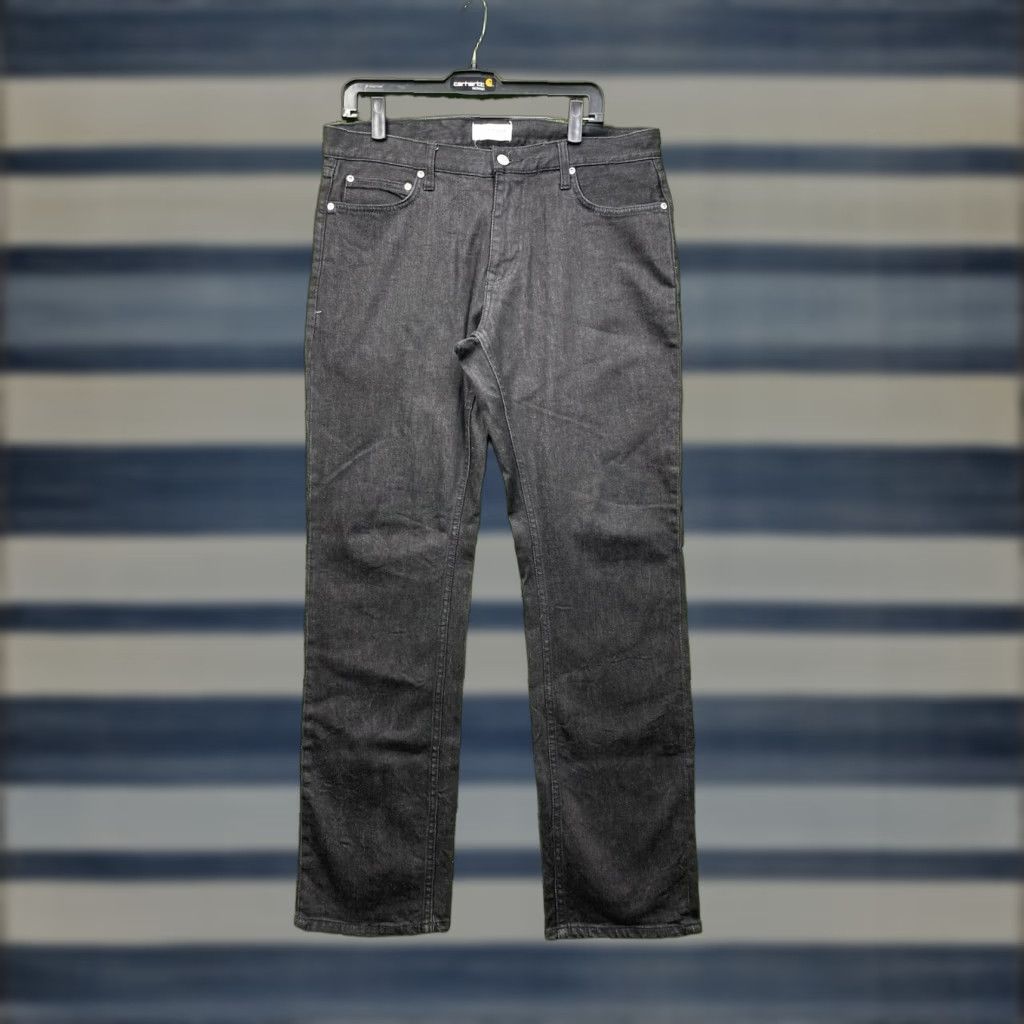 Vintage Five Four Jeans Mens 33x32 Relaxed Straight Charcoal Wash Stretch Casual Preppy Size US 33 - 1 Thumbnail