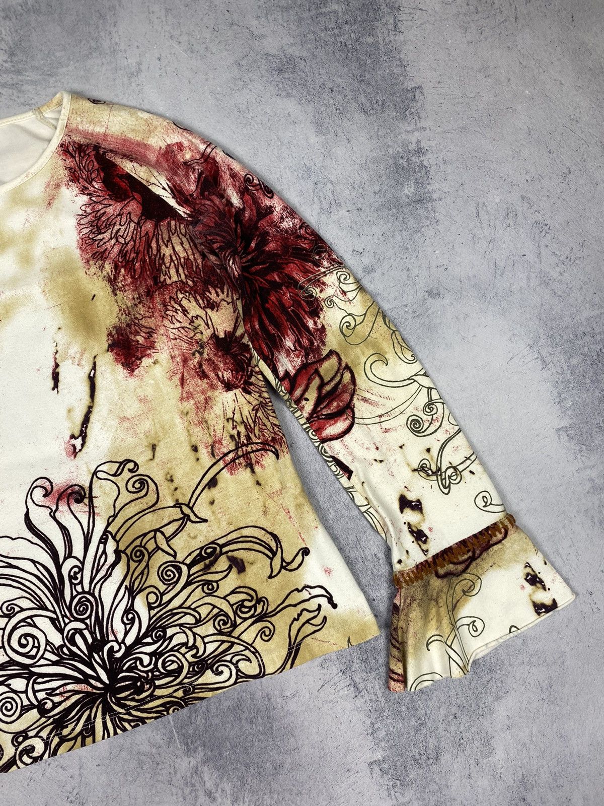 Just Cavalli × Roberto Cavalli Vintage Just Cavalli Italy Designer Blouse Long Sleeve Shirt Size L / US 10 / IT 46 - 6 Thumbnail