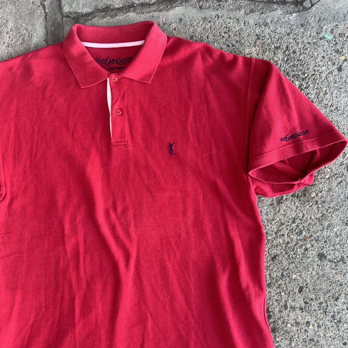 Vintage × Yves Saint Laurent Yves Saint Laurent vintage 90s polo tee t-shirt YSL SLP Size US L / EU 52-54 / 3 - 3 Thumbnail