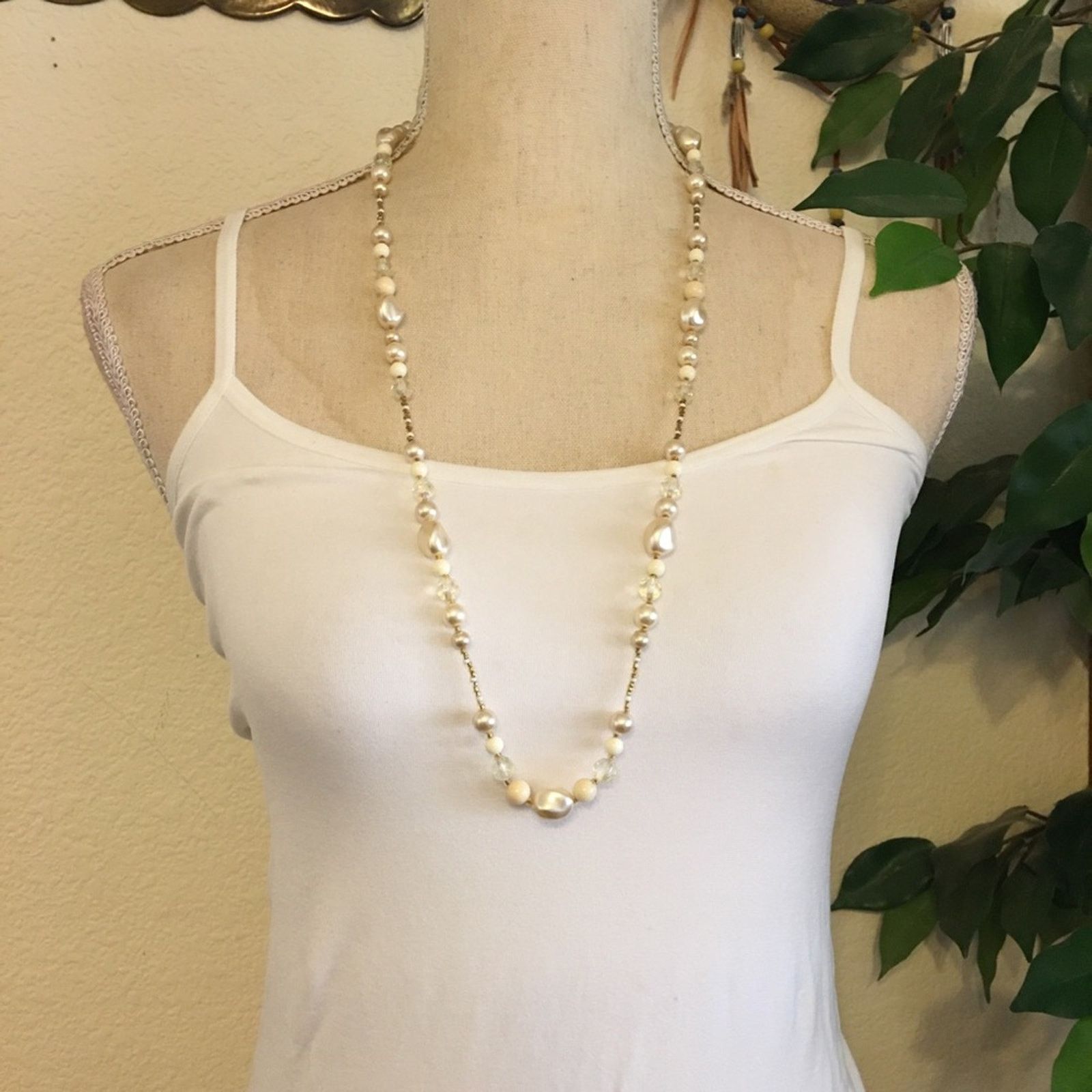 Vintage Vintage faux pearl and glass bead necklace Size ONE SIZE - 3 Thumbnail